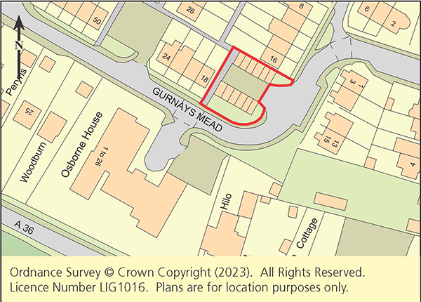 Lot: 49 - GARAGE COMPOUND WITH CONSENT FOR CONSTRUCTION OF TWO, THREE-BEDROOM HOUSES - Plan showing location